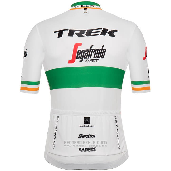 2018 Fahrradbekleidung Trek Segafredo Champion Irland Trikot Kurzarm und Tragerhose